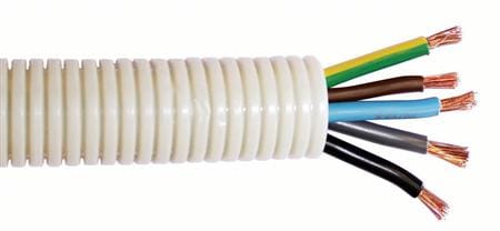 Fleksible plastrør med ledning