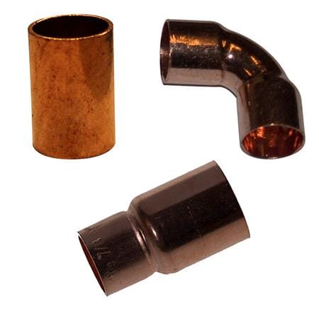 Kobber lodde materiale og fittings