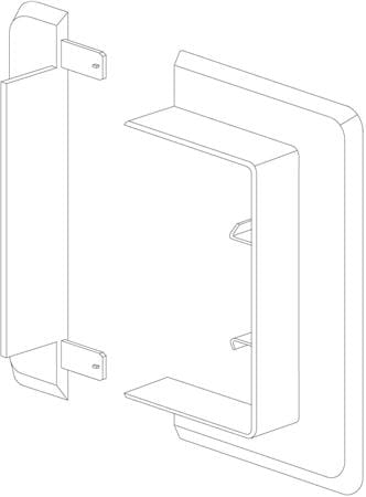 Væg til loft overgang for installationskanal